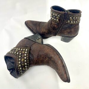 SOLD Old Gringo Women's Mini Belinda 7" Ankle Boots Size 8 B Brown Cowboy Boot